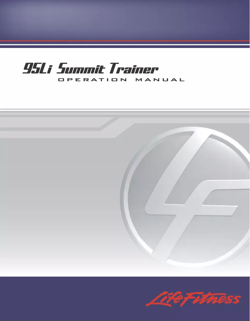 Página nº 1 - Manual de usuario Life Fitness Summit 95Li