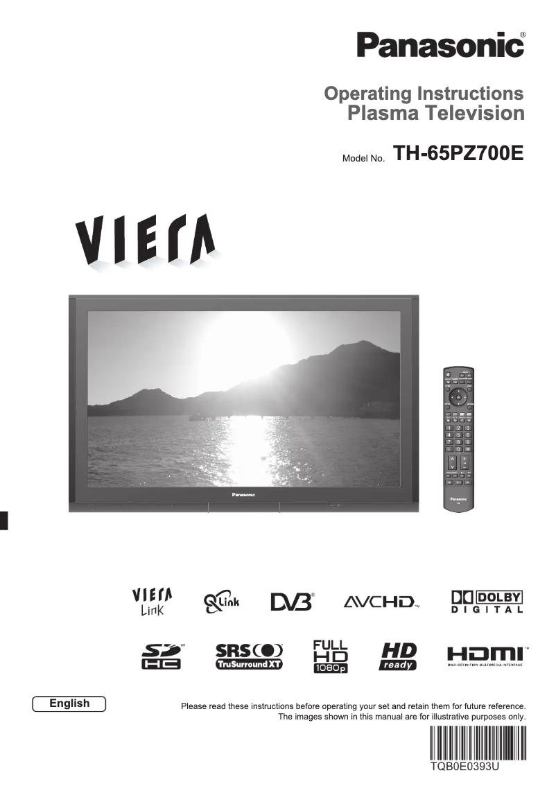 Página 1 del manual Manual de usuario Panasonic Viera TH-65PZ700E