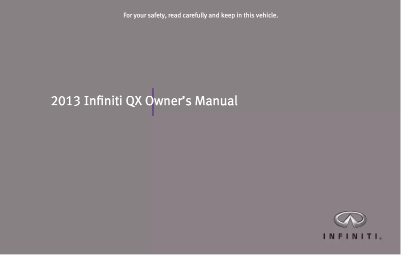 Página 1 del manual Manual de usuario Infiniti QX (2013)