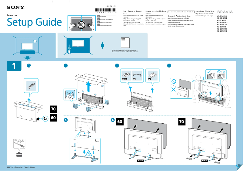 Imagen de la primera página del manual del dispositivo KD-70X690E