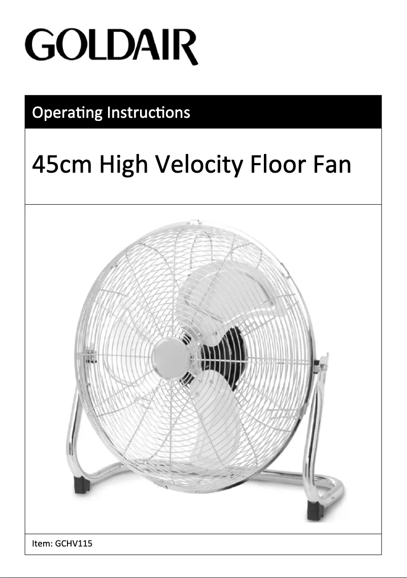 Imagen de la primera página del manual del dispositivo GCHV115