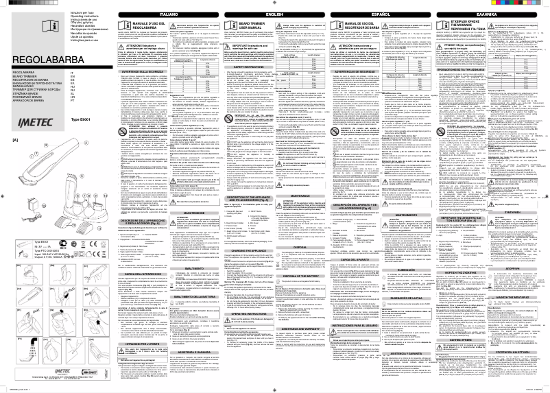 Imagen de la primera página del manual del dispositivo GK3 900