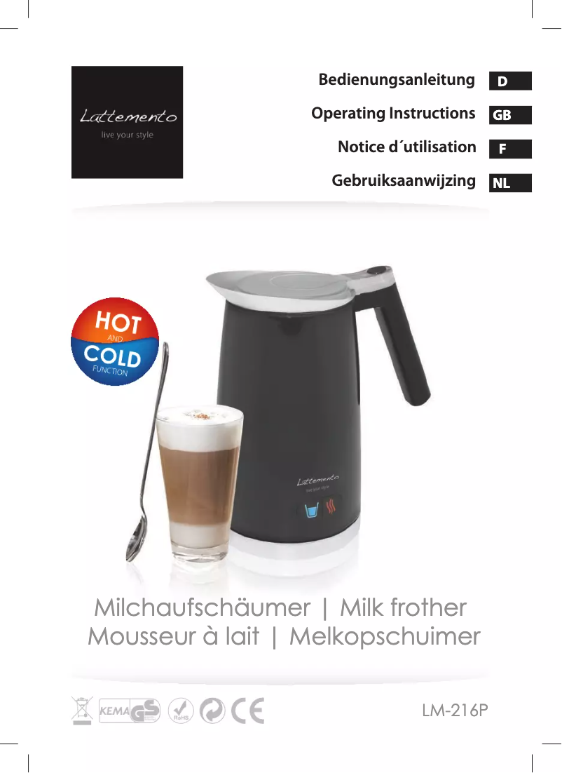 Imagen de la primera página del manual del dispositivo LM-216P