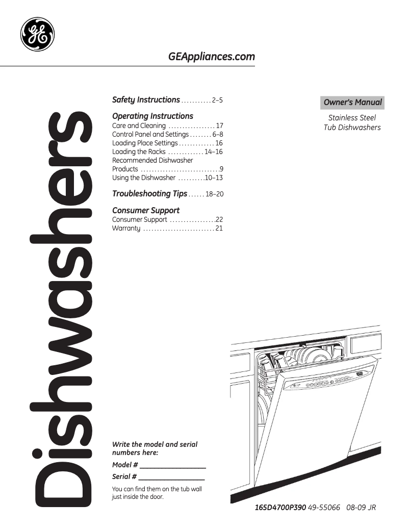 Imagen de la primera página del manual del dispositivo GHDF360RSS
