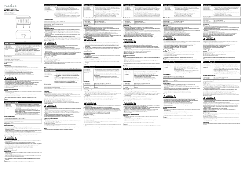 Página 1 del manual Manual de usuario Nedis WCPD30W120WT