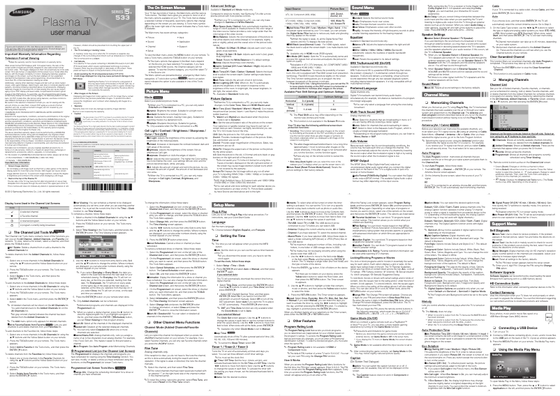 Imagen de la primera página del manual del dispositivo PN64E533D2F