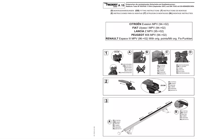 Imagen de la primera página del manual del dispositivo A 15