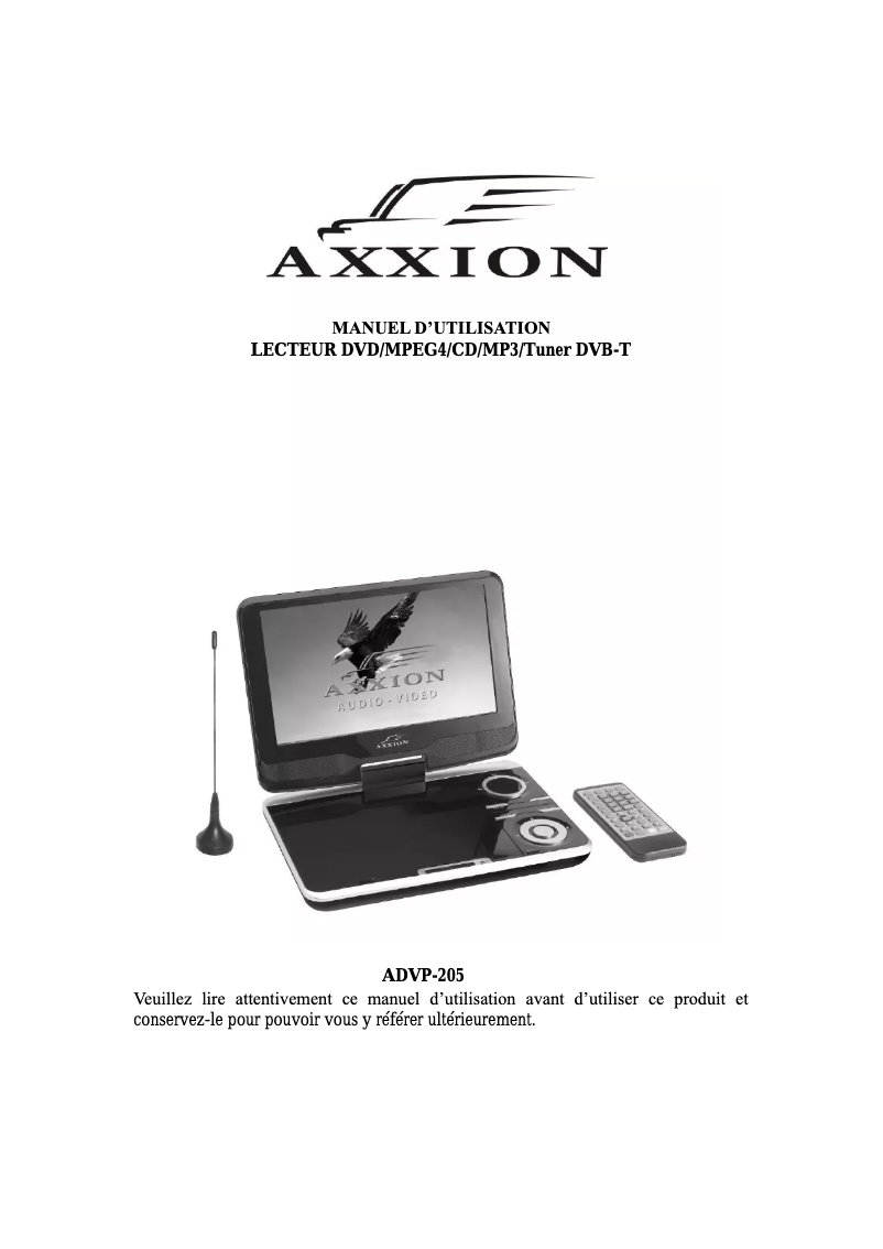 Imagen de la primera página del manual del dispositivo ADVP-205
