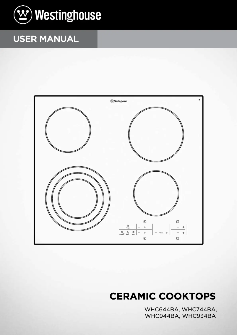 Página 1 del manual Manual de instrucciones Westinghouse WHC744BA
