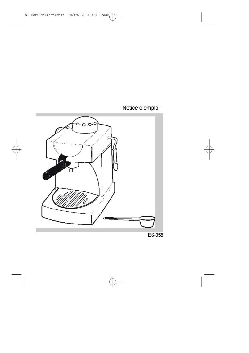 Imagen de la primera página del manual del dispositivo ES 050