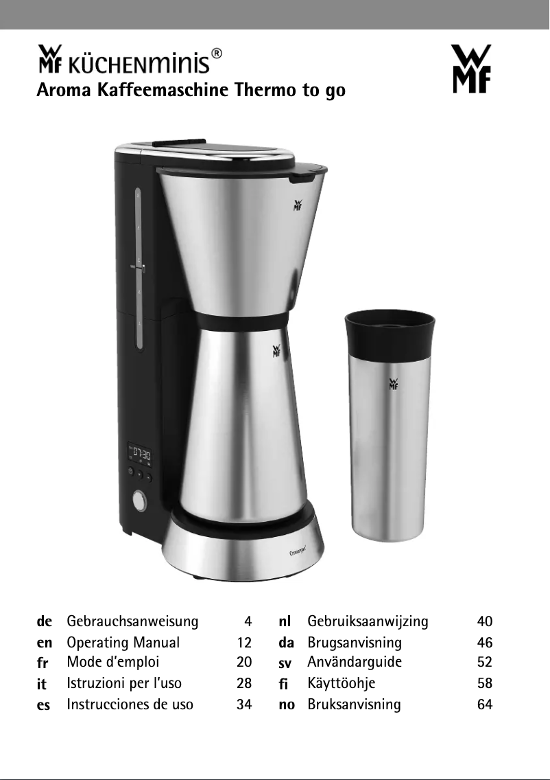 Página 1 del manual Manual de usuario WMF Thermo to go