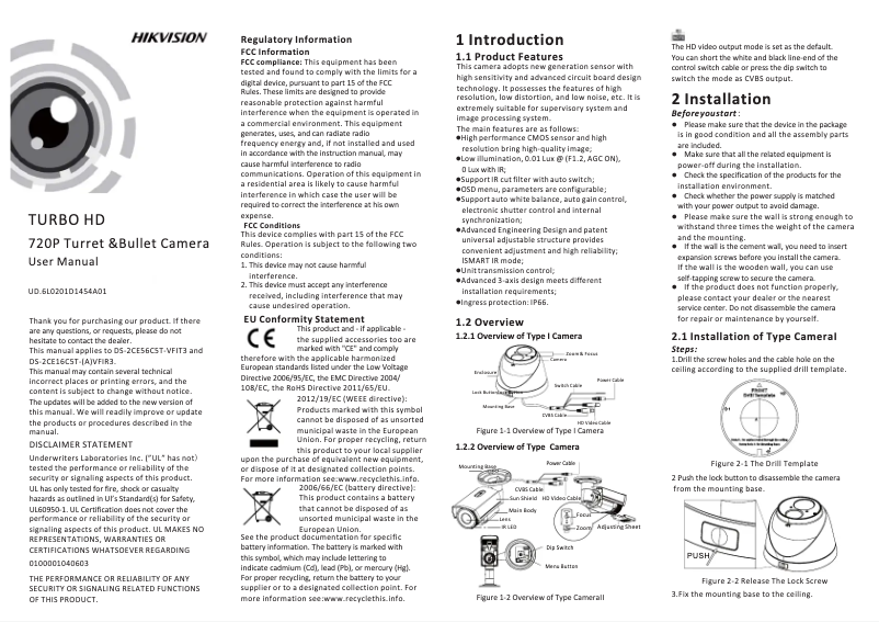 Imagen de la primera página del manual del dispositivo DS-2CE16C5T-VFIR3