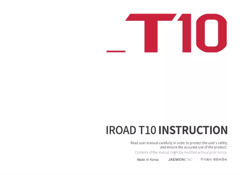 Página 1 del manual Manual de usuario iRoad T10