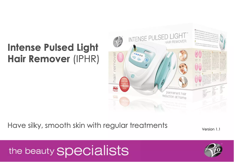 Imagen de la primera página del manual del dispositivo IPHR