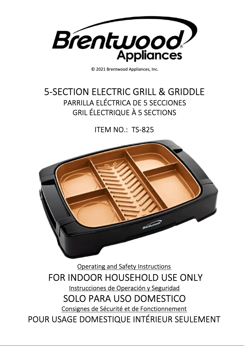 Página 1 del manual Manual de usuario Brentwood TS-825
