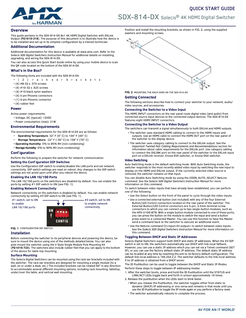 Página 1 del manual Manual de usuario AMX Solecis SDX-814-DX