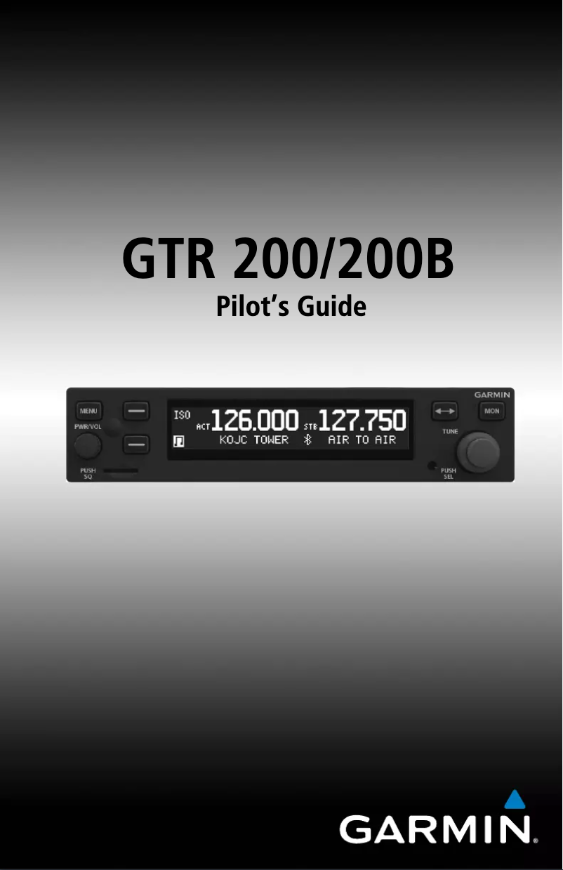 Página 1 del manual Manual de instrucciones Garmin GTR 200