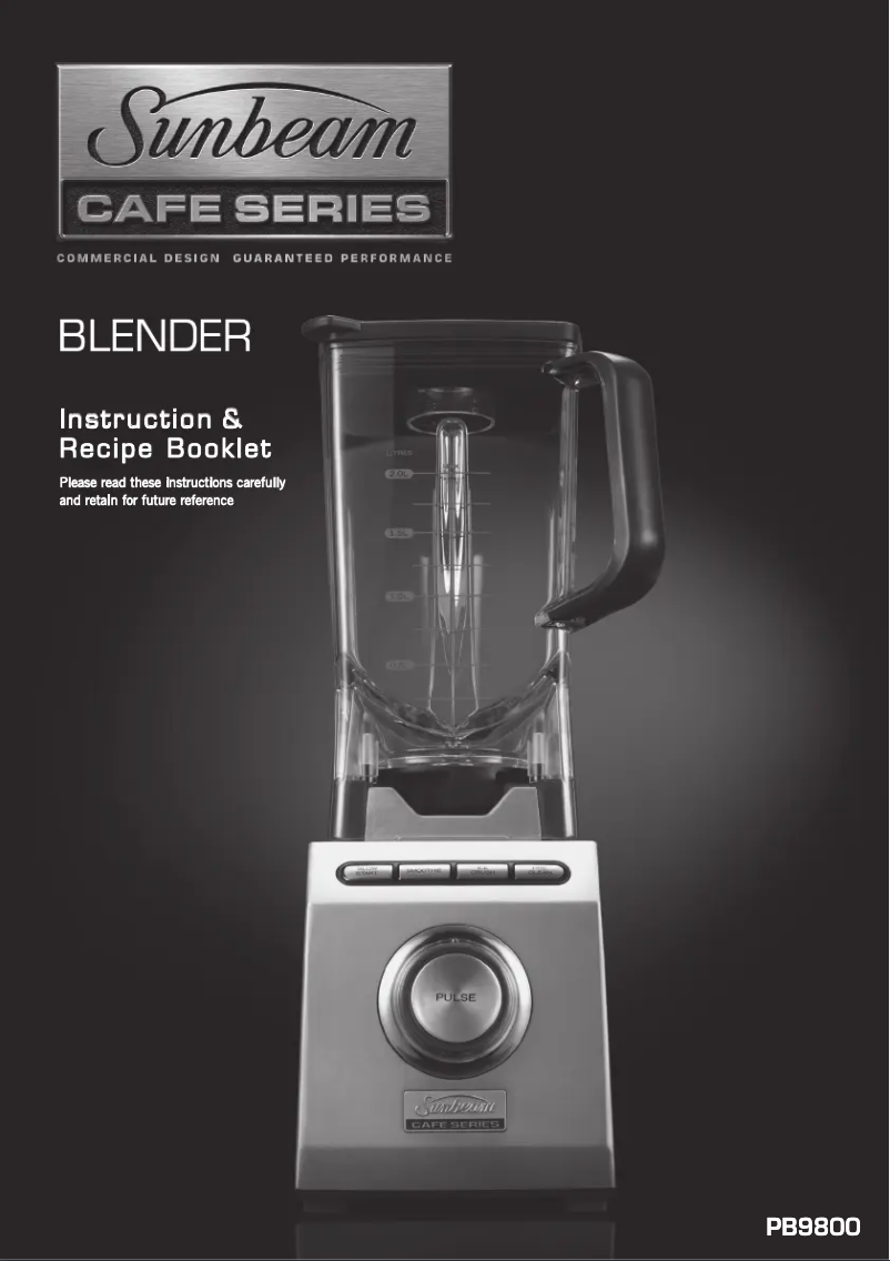 Imagen de la primera página del manual del dispositivo Cafe Series PB9600