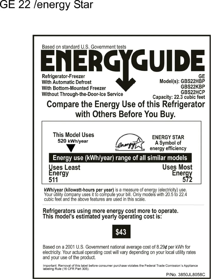 Imagen de la primera página del manual del dispositivo GBS22KBPBB
