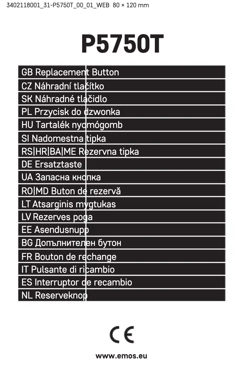 Página 1 del manual Manual de usuario Emos P5750T