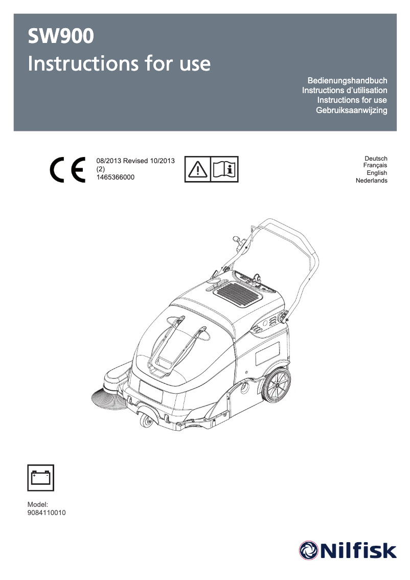 Imagen de la primera página del manual del dispositivo SW900
