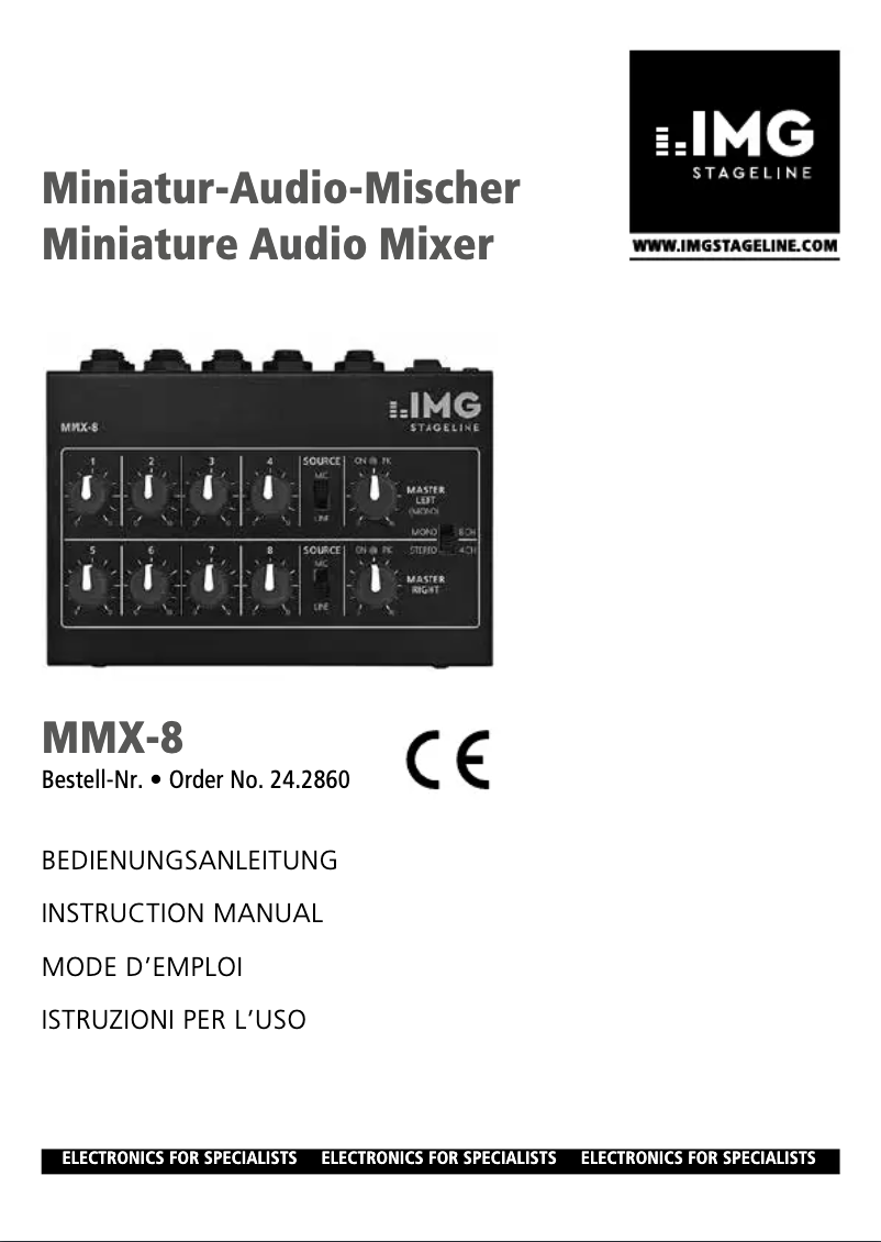 Página 1 del manual Manual de usuario Monacor MMX-8