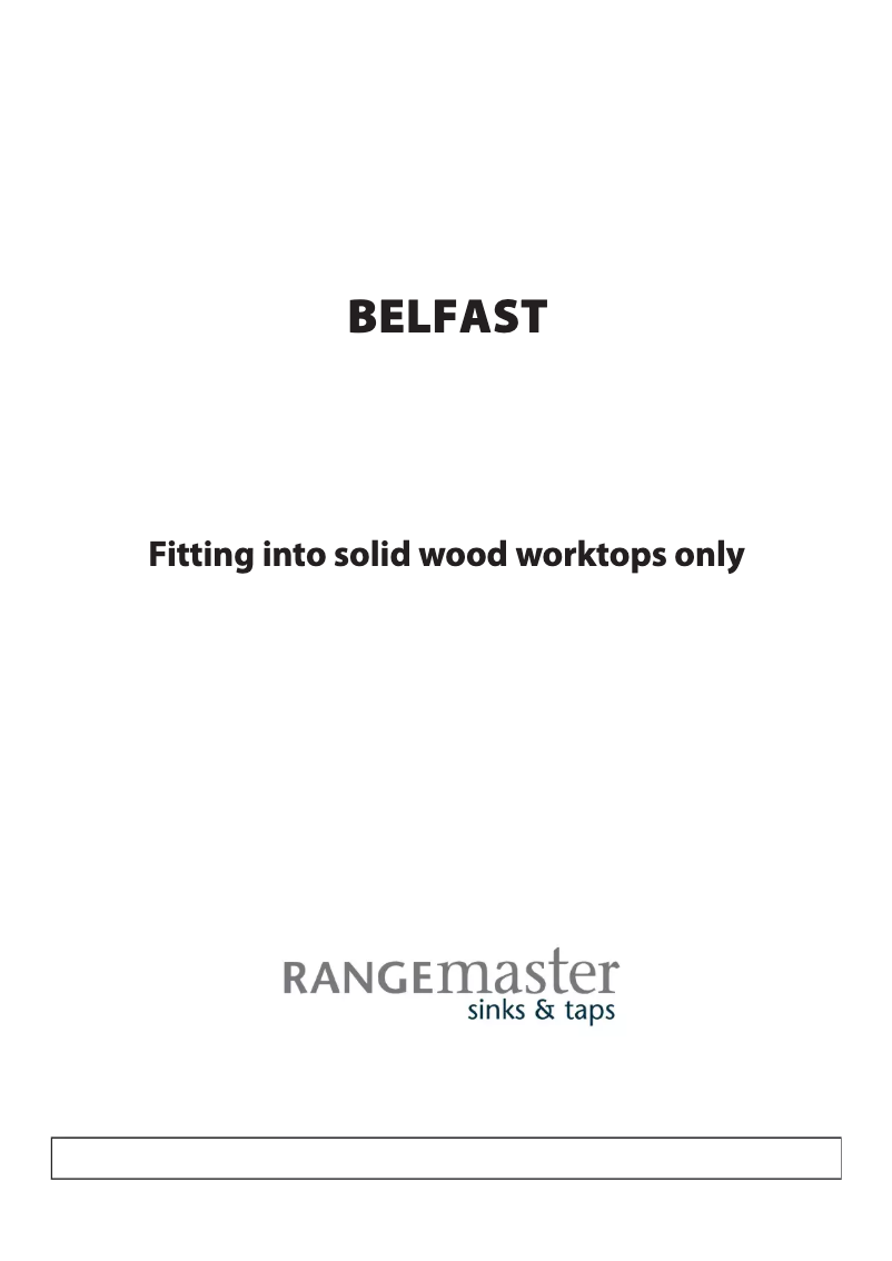 Página 1 del manual Manual de usuario Rangemaster Belfast CFBL595WH