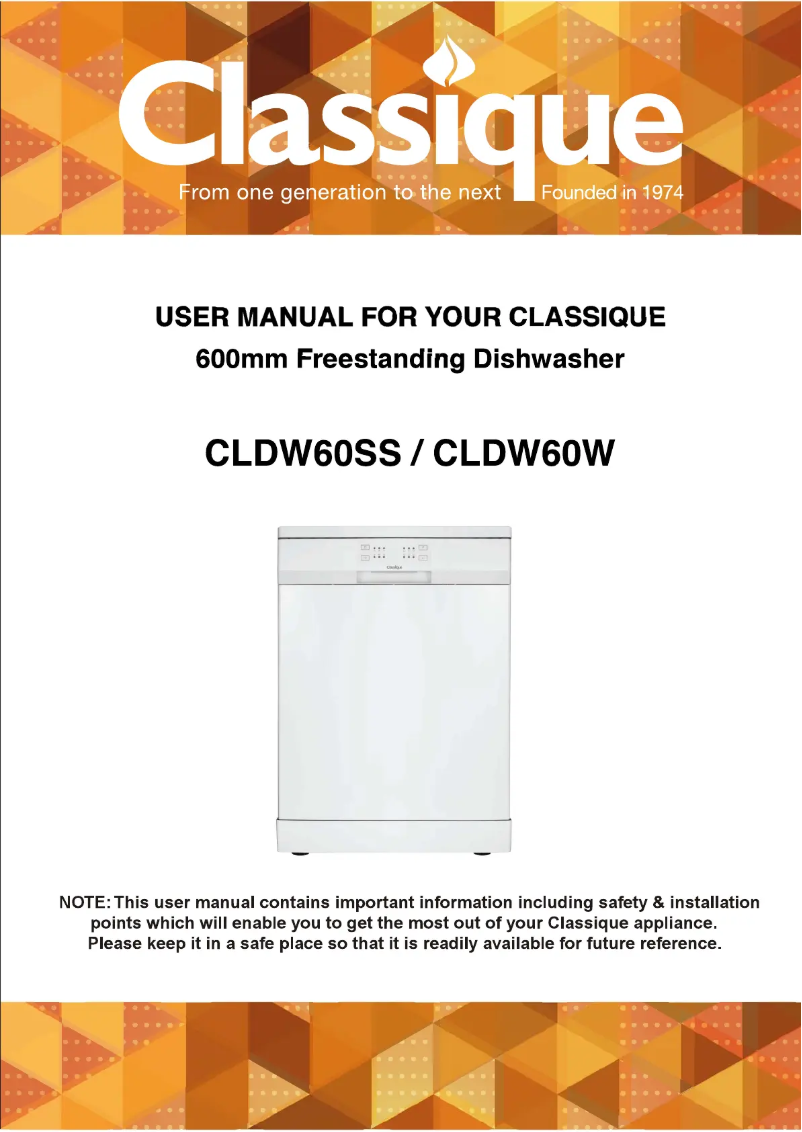 Página 1 del manual Manual de usuario Classique CLDW60W