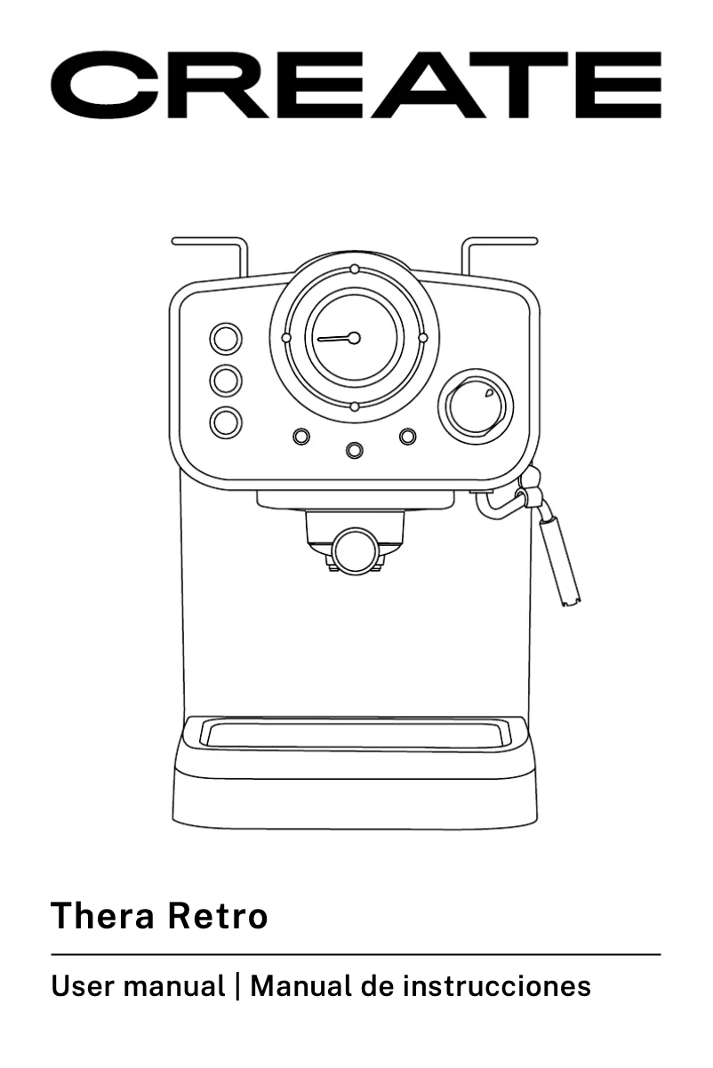 Imagen de la primera página del manual del dispositivo Thera Retro