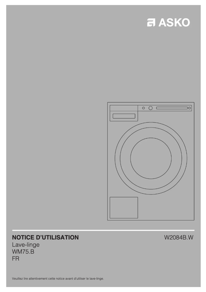 Página 1 del manual Manual de usuario Asko W2084.W/1