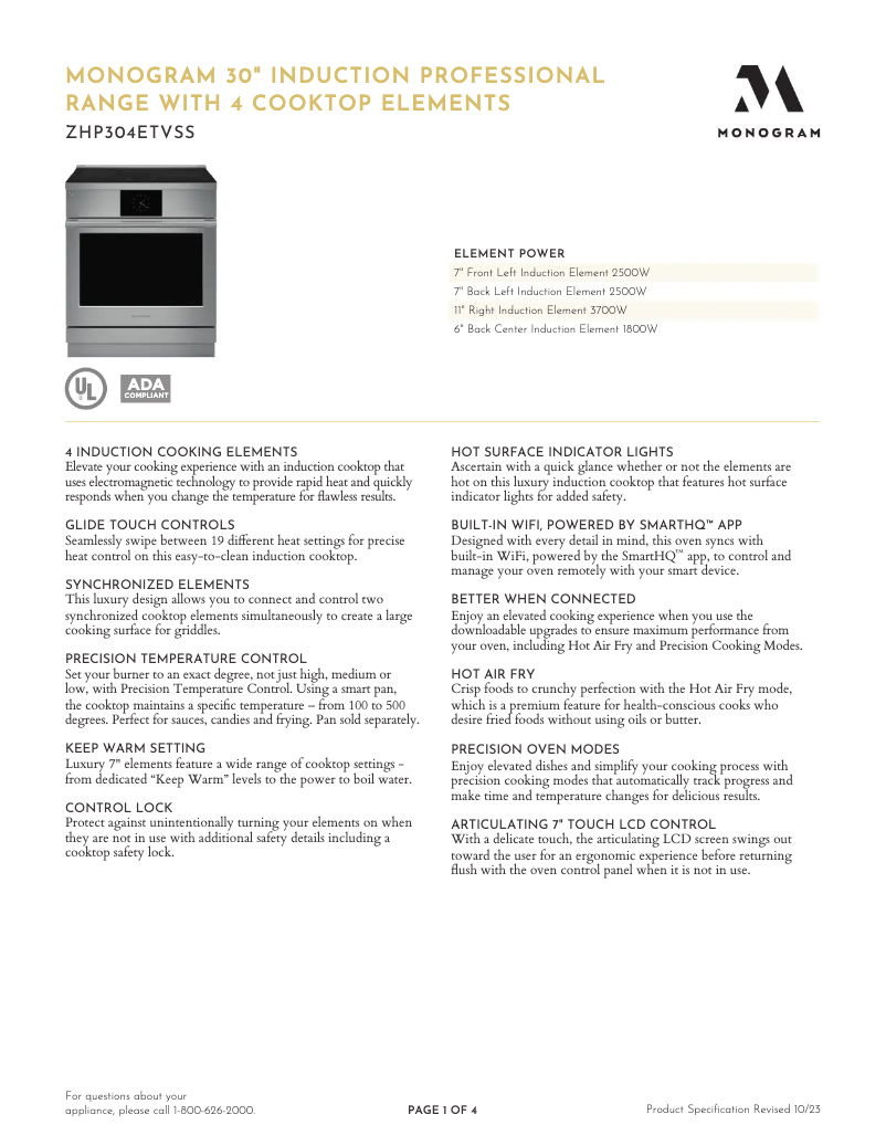Imagen de la primera página del manual del dispositivo ZHP304ETVSS