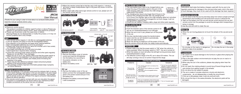 Página 1 del manual Manual de usuario Jovial JRC30