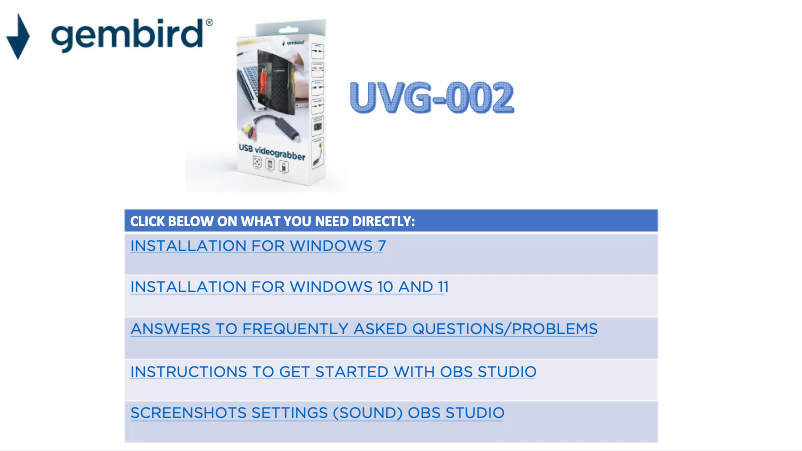 Imagen de la primera página del manual del dispositivo UVG-002