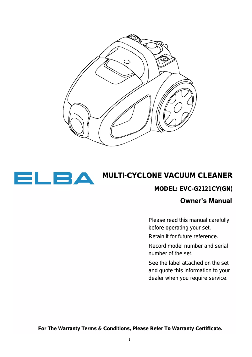 Imagen de la primera página del manual del dispositivo EVC-G2121CY(GN)