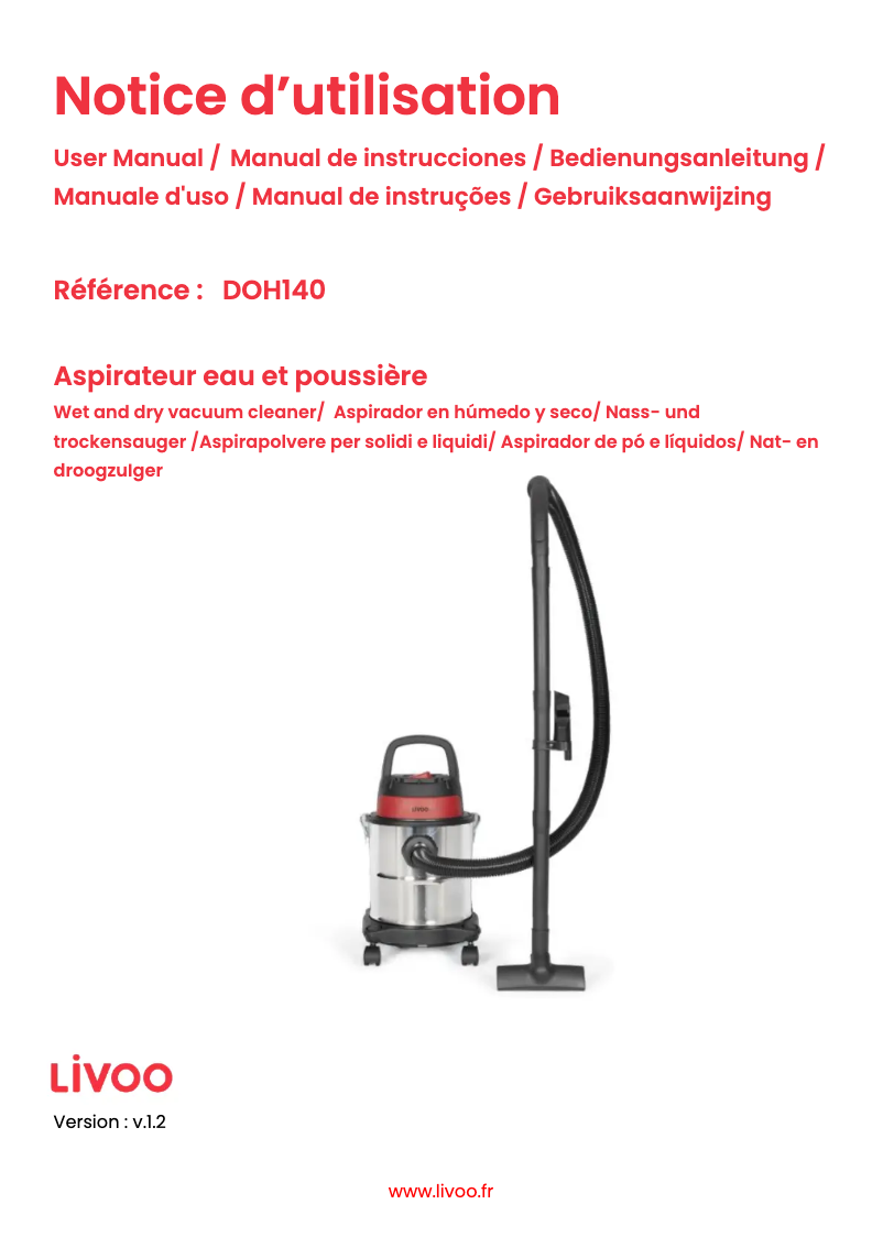 Página 1 del manual Manual de usuario Livoo DOH140