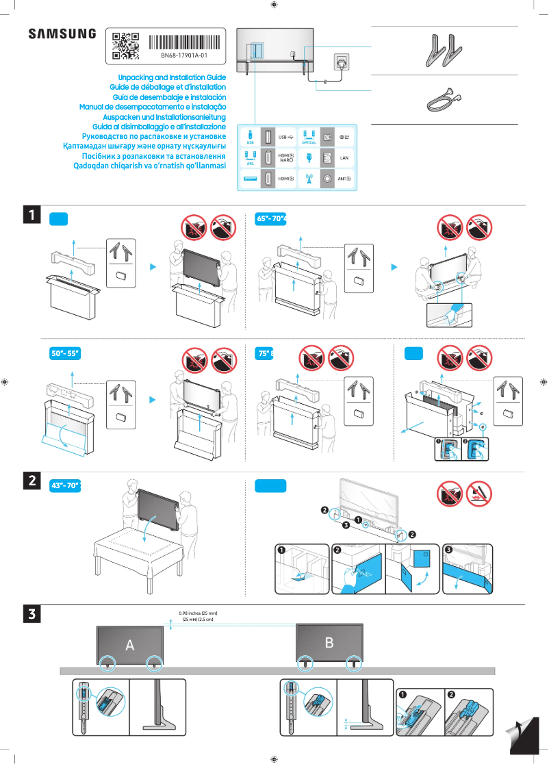 Imagen de la primera página del manual del dispositivo QE43Q60DAU