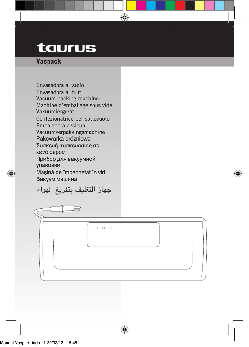 Página 1 del manual Manual de usuario Taurus Vacpack