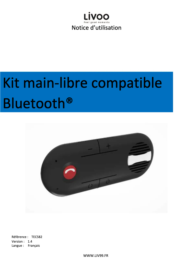 Página 1 del manual Manual de usuario Livoo TEC582