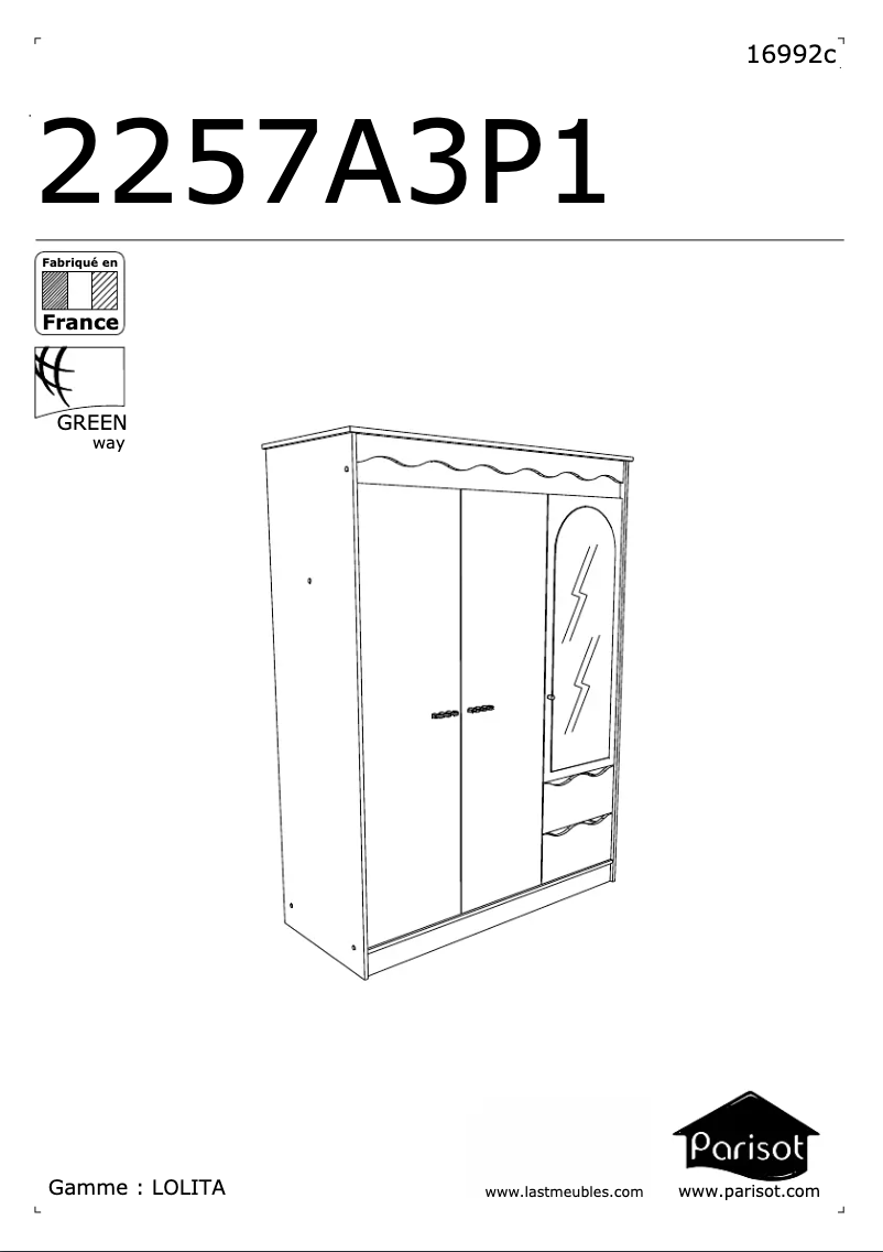 Imagen de la primera página del manual del dispositivo Lolita 2257A3P1