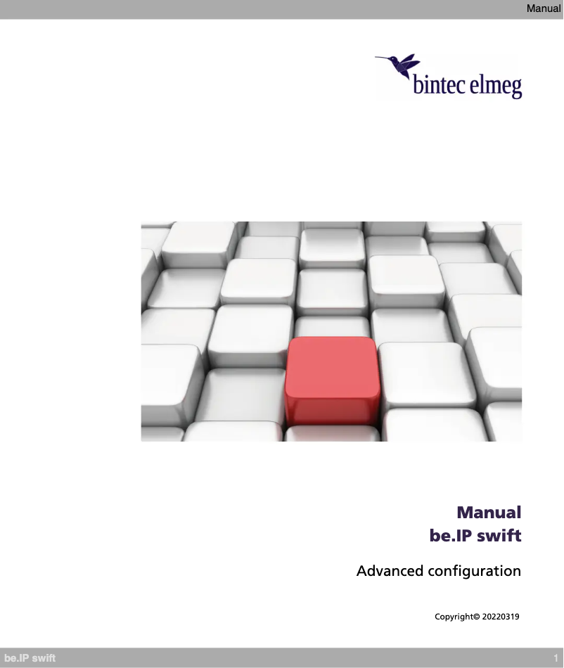 Página 1 del manual Manual de usuario Bintec-elmeg be.IP swift