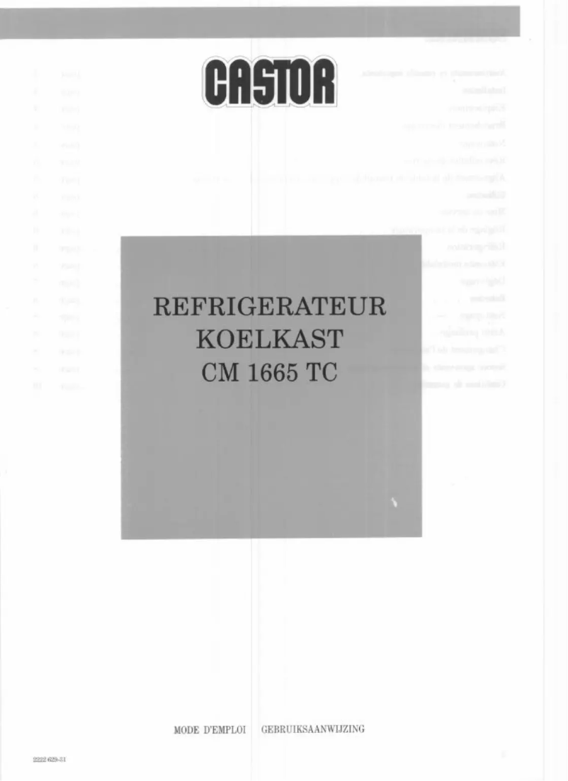 Página 1 del manual Manual de usuario Castor CM 1665 TC