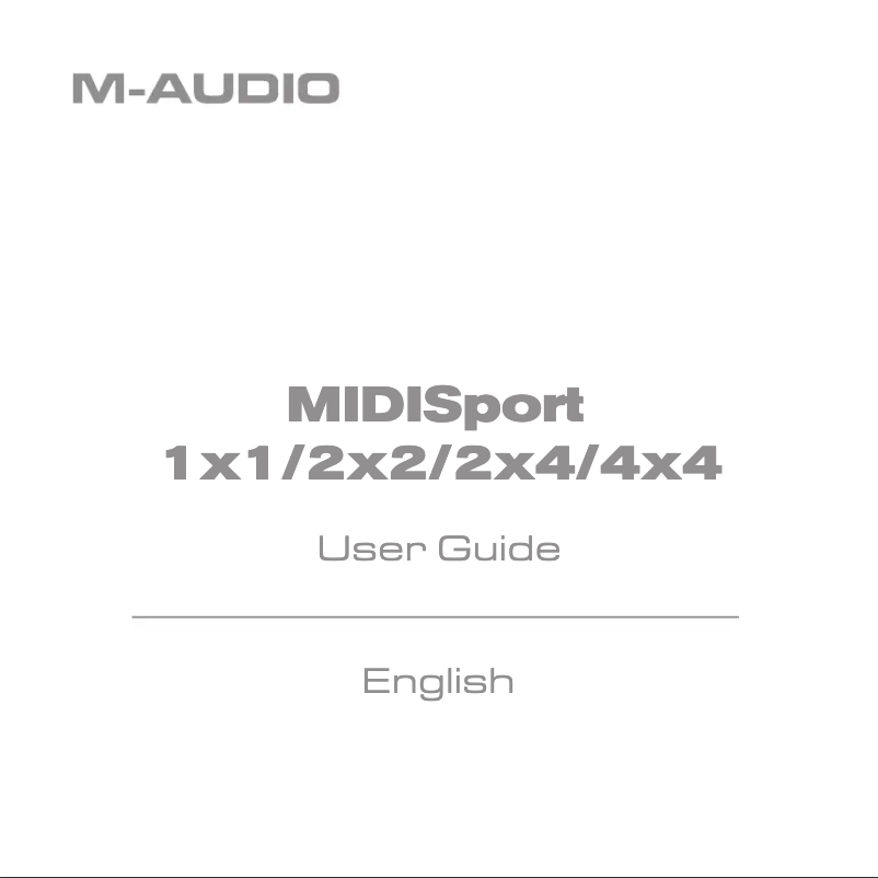 Página 1 del manual Manual de usuario M-Audio Midisport 2x4