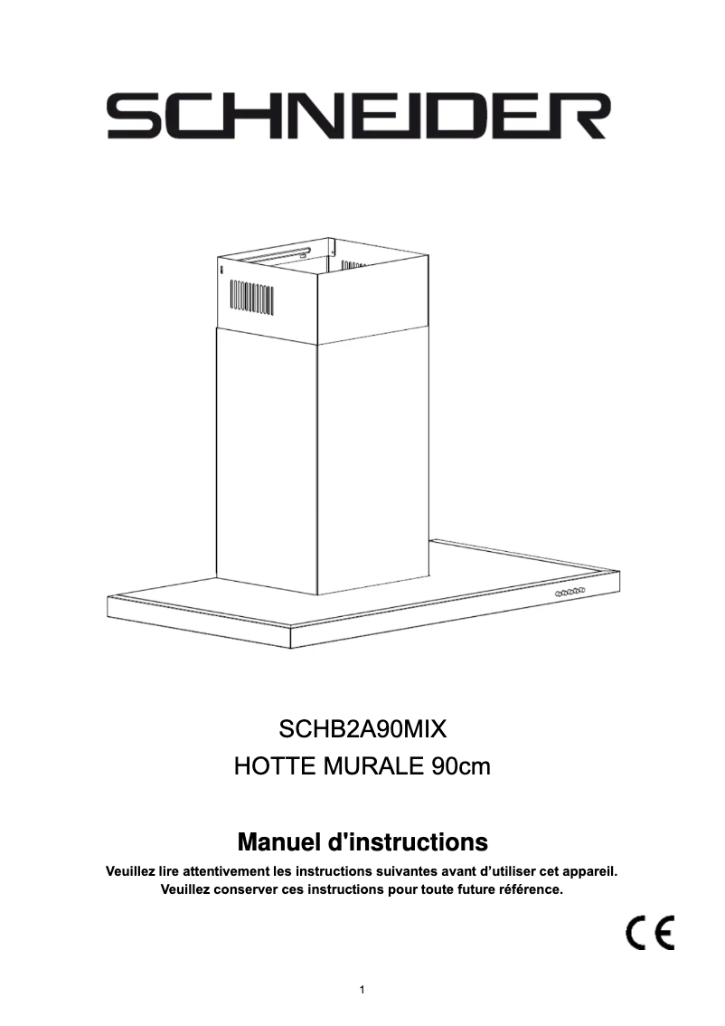 Imagen de la primera página del manual del dispositivo SCHB2A90MIX