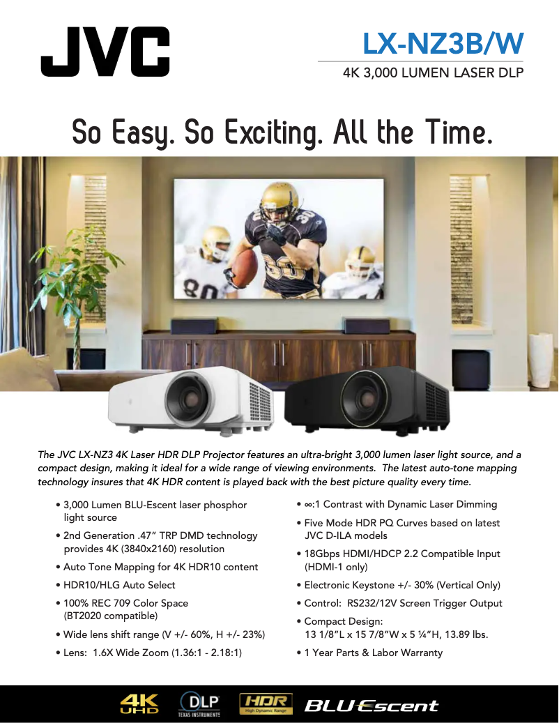 Página 1 del manual Folleto JVC LX-NZ3B