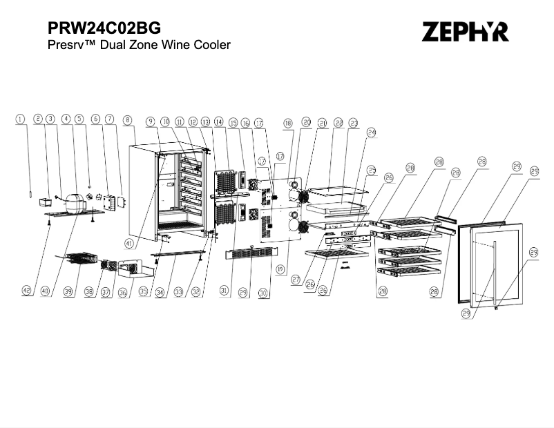 Página 1 del manual Manual de instrucciones Zephyr PRW24C02BG