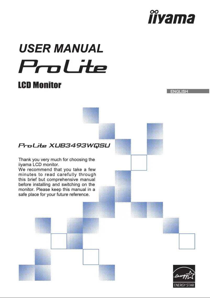 Imagen de la primera página del manual del dispositivo ProLite XUB3493WQSU-B1