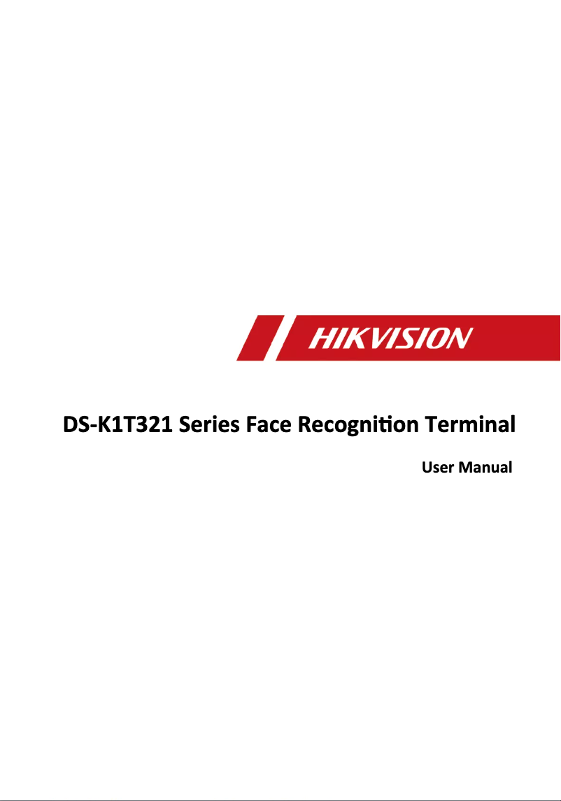 Página 1 del manual Manual de usuario Hikvision DS-K1T321EFWX
