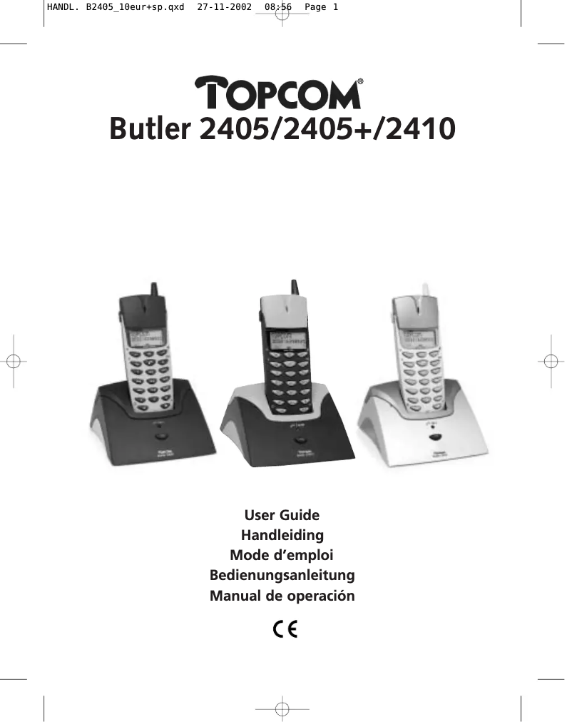 Página 1 del manual Manual de usuario Topcom Butler 2410