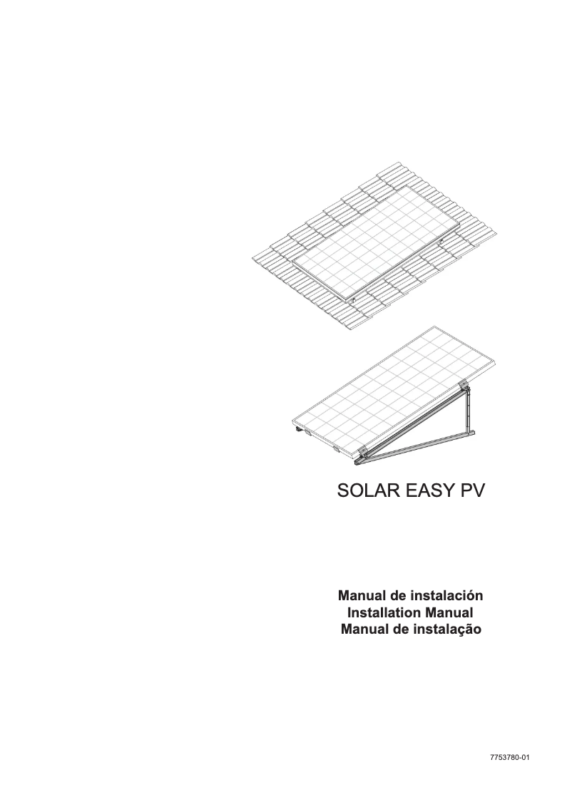 Imagen de la primera página del manual del dispositivo Solar Easy PV265