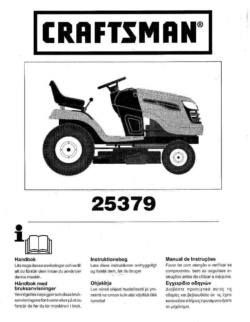 Página nº 1 - Manual de usuario Craftsman 25379
